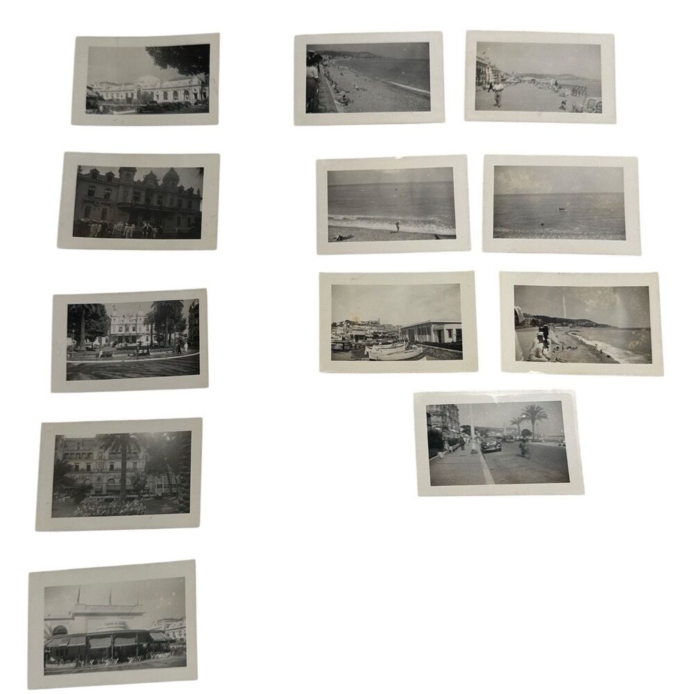 VTG 1930s 1940s Nice France Promenade des Anglais Beach Travel Snapshot Photos